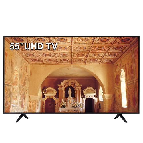 [리퍼] 메가TV 55인치(139cm) UHD 중소기업TV 스탠드 티비 배송설치가능