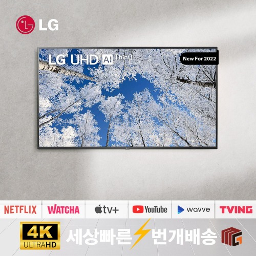 LGTV 65인치(165cm) 65UQ7070 4K UHD 대형 티비 스마트TV 수도권 스탠드 설치비포함
